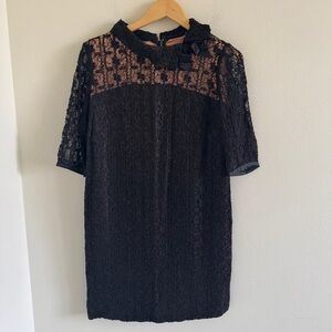 Vintage Black Lace Handmade Shift Dress